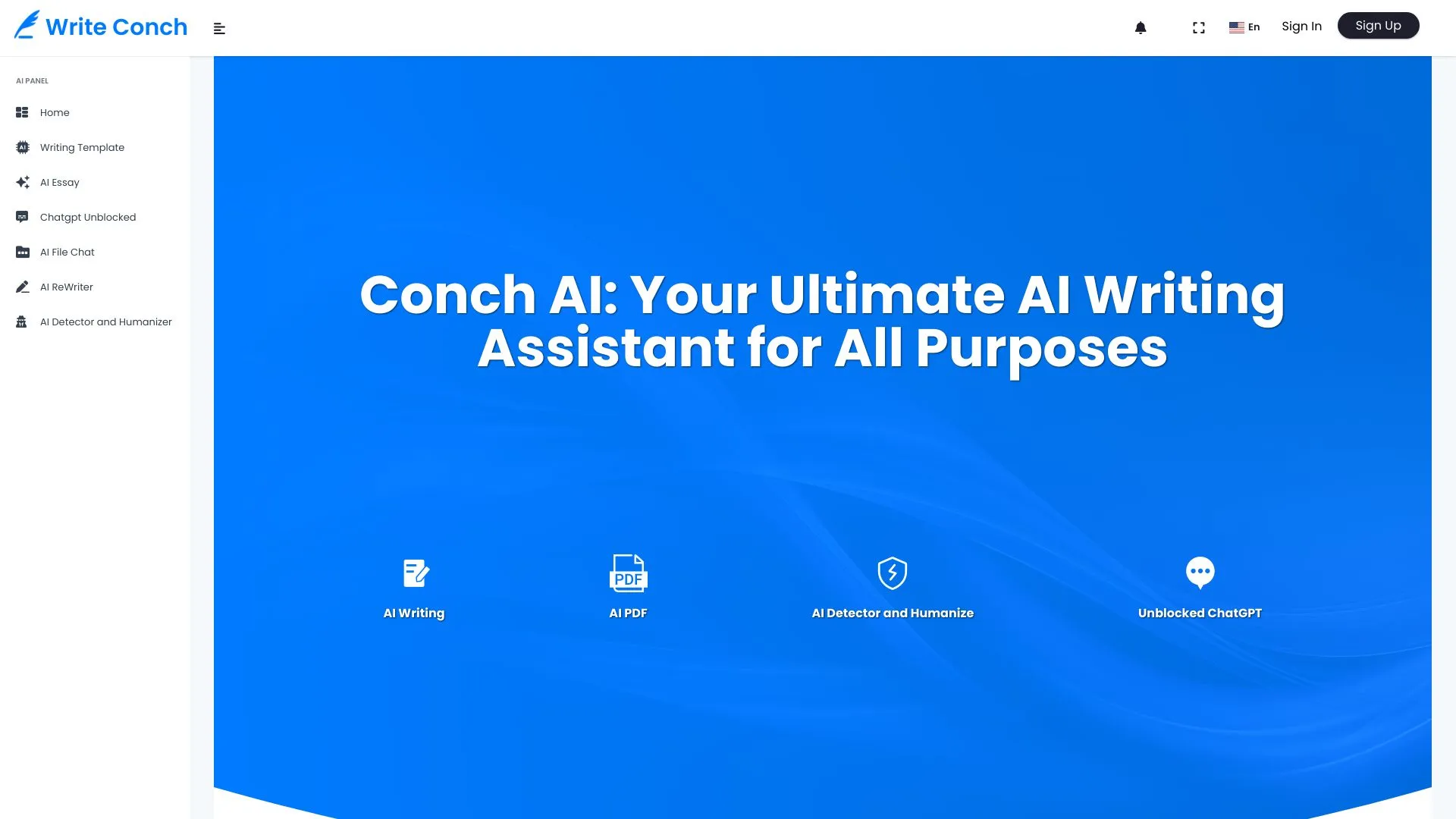Write Conch AI image