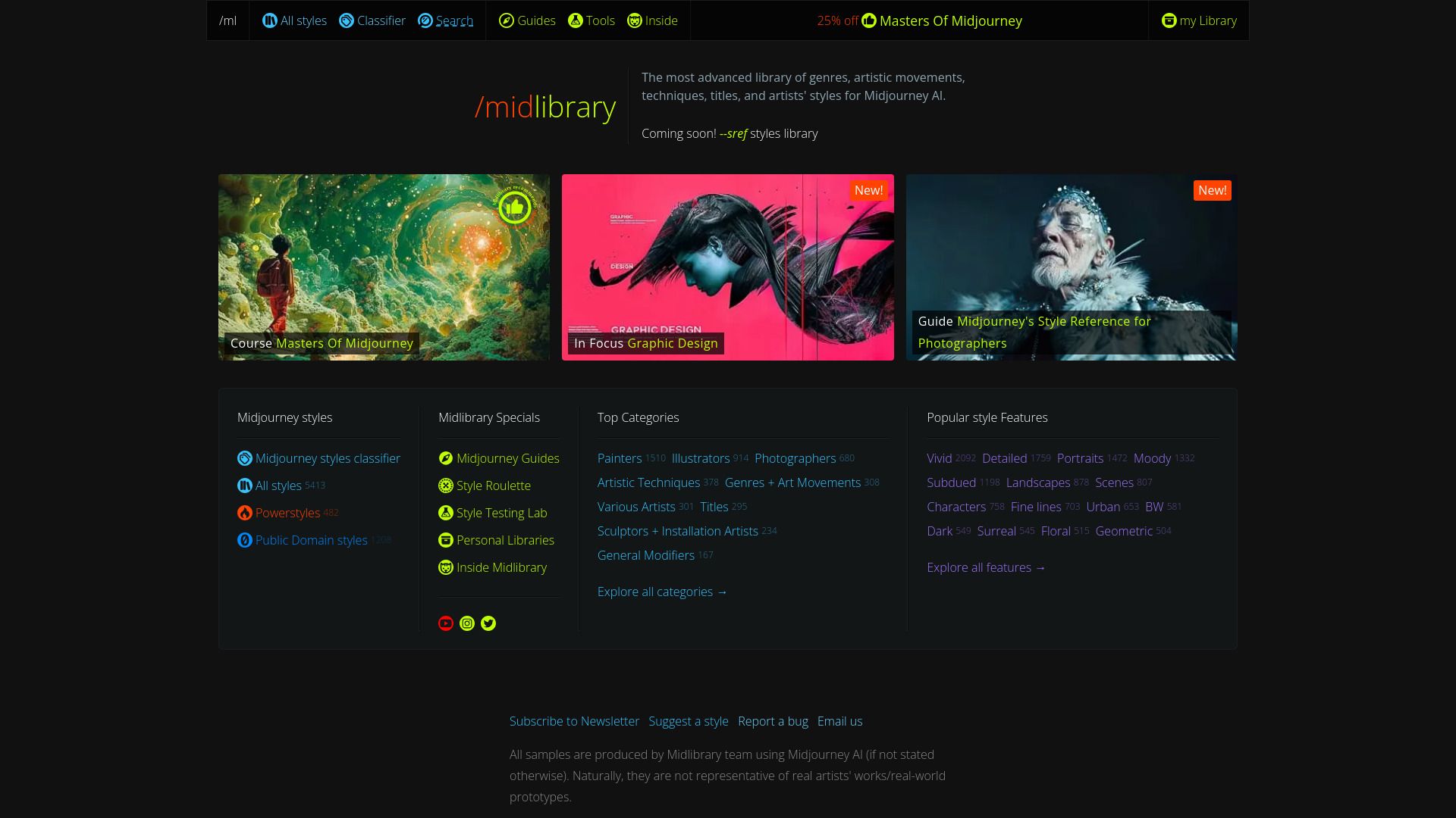 Midjourney AI Styles Library image