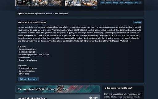 Steam Review Summarizer image