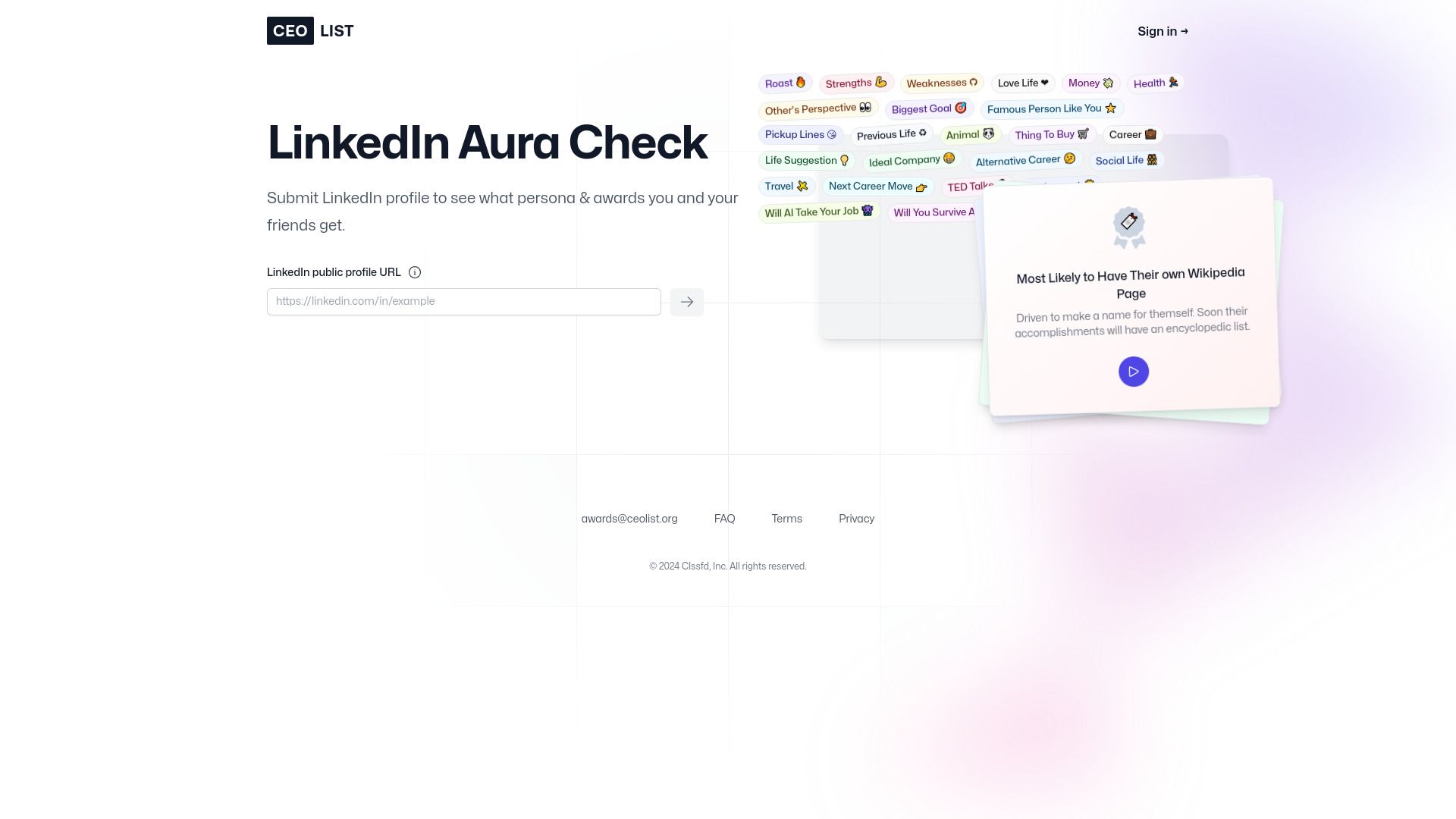 LinkedIn Aura Check image