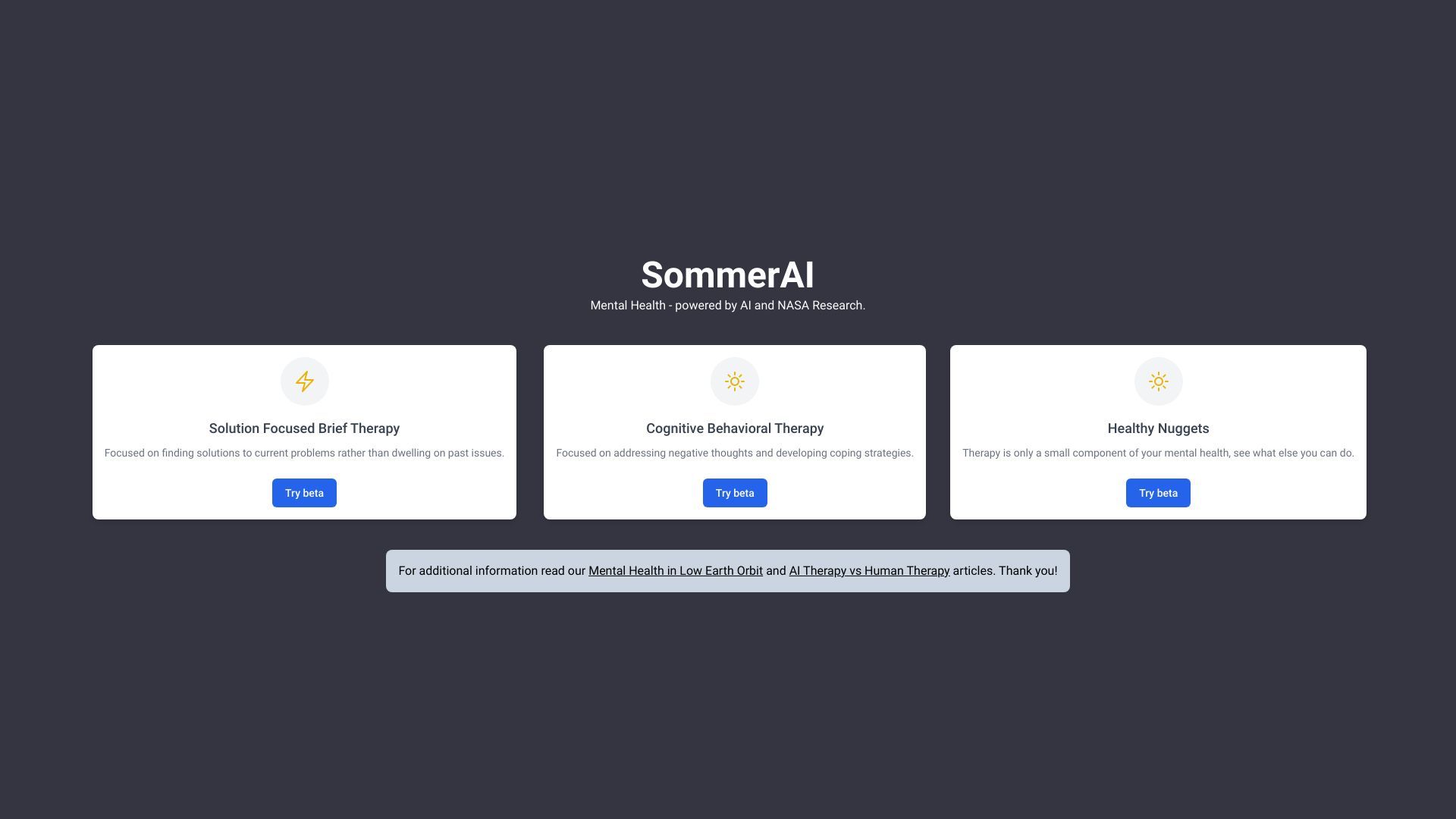SommerAI: Your Mental Health Companion image