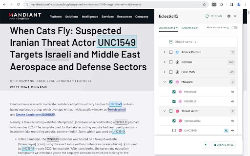 EclecticIQ Threat Scout image