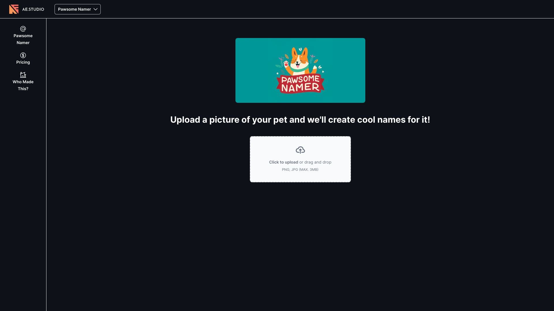Pawsome Namer - Pet Name Generator image