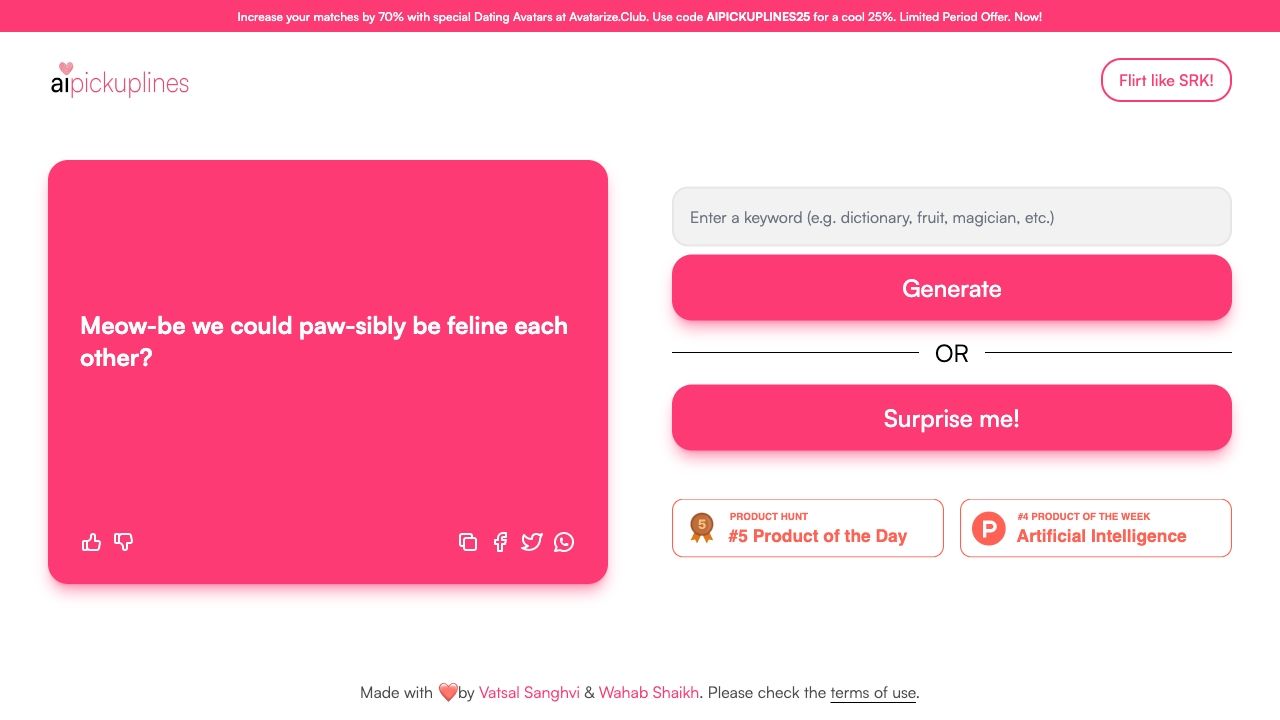 Pickup Line Generator image