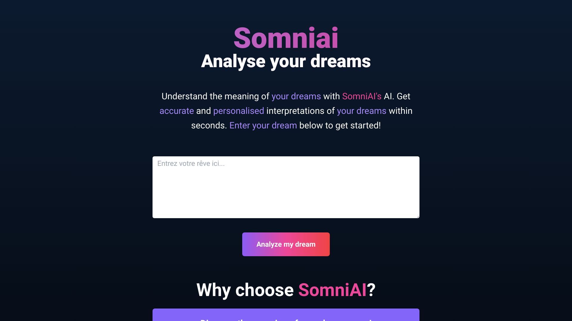 SomniAI - AI Dream Analysis image