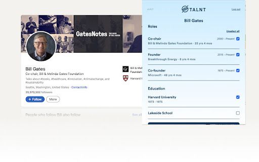 TALNT / Profile AI Chrome Extension image