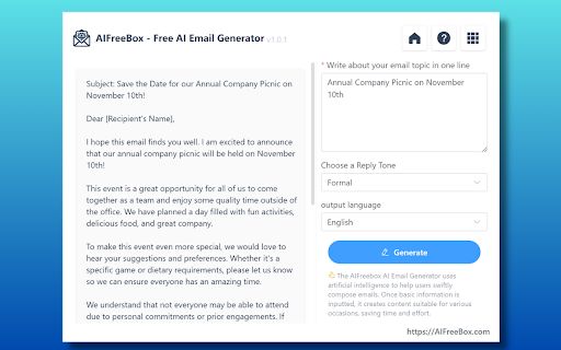 Free AI Email Generator image