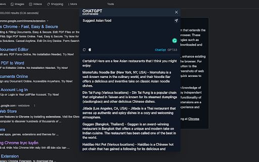 ChatGpt Popup image