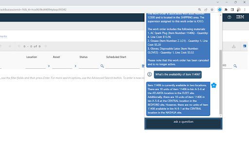 Maximo Chat Extension image