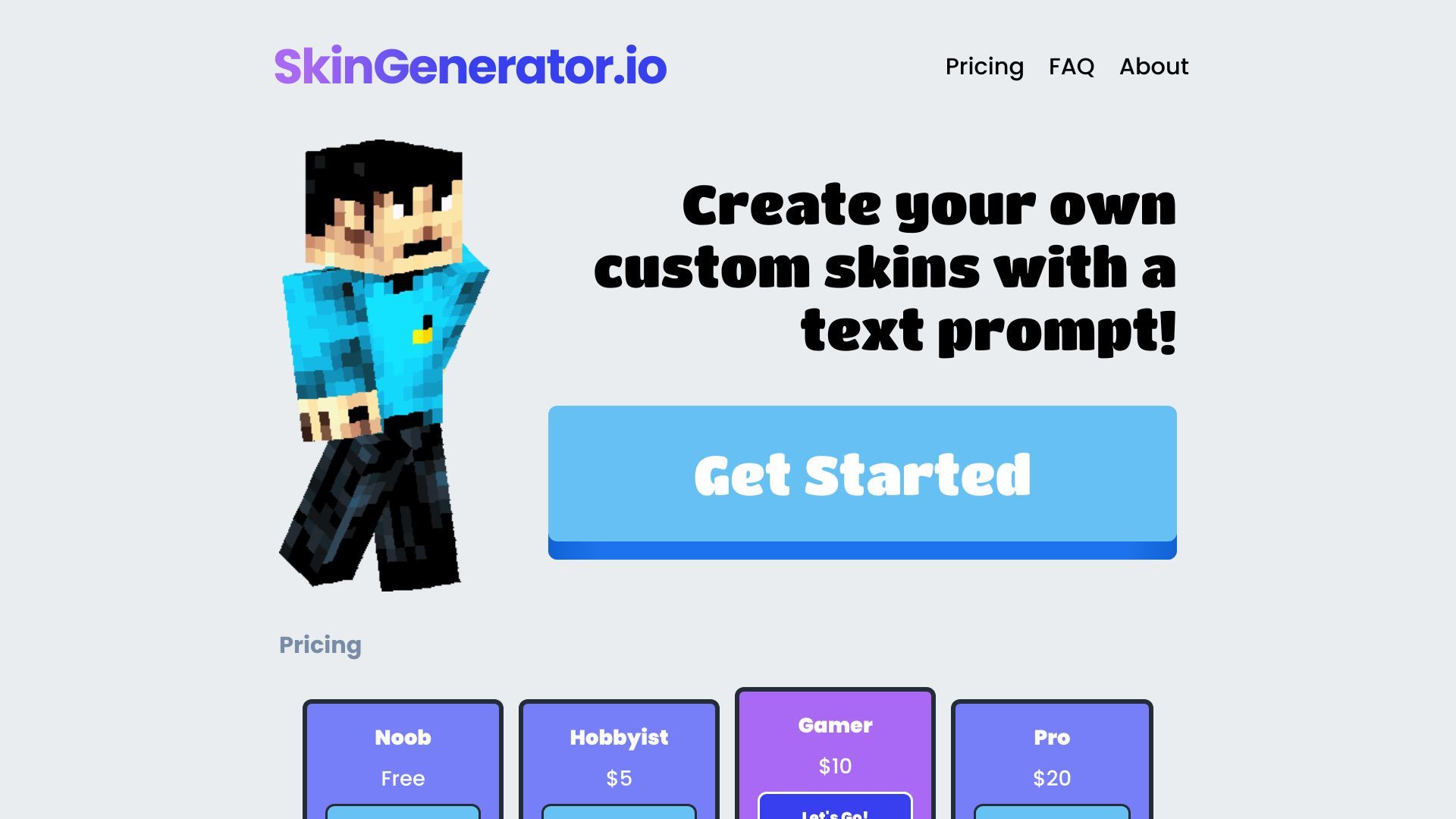 skingenerator.io - A Minecraft Skin Generator image