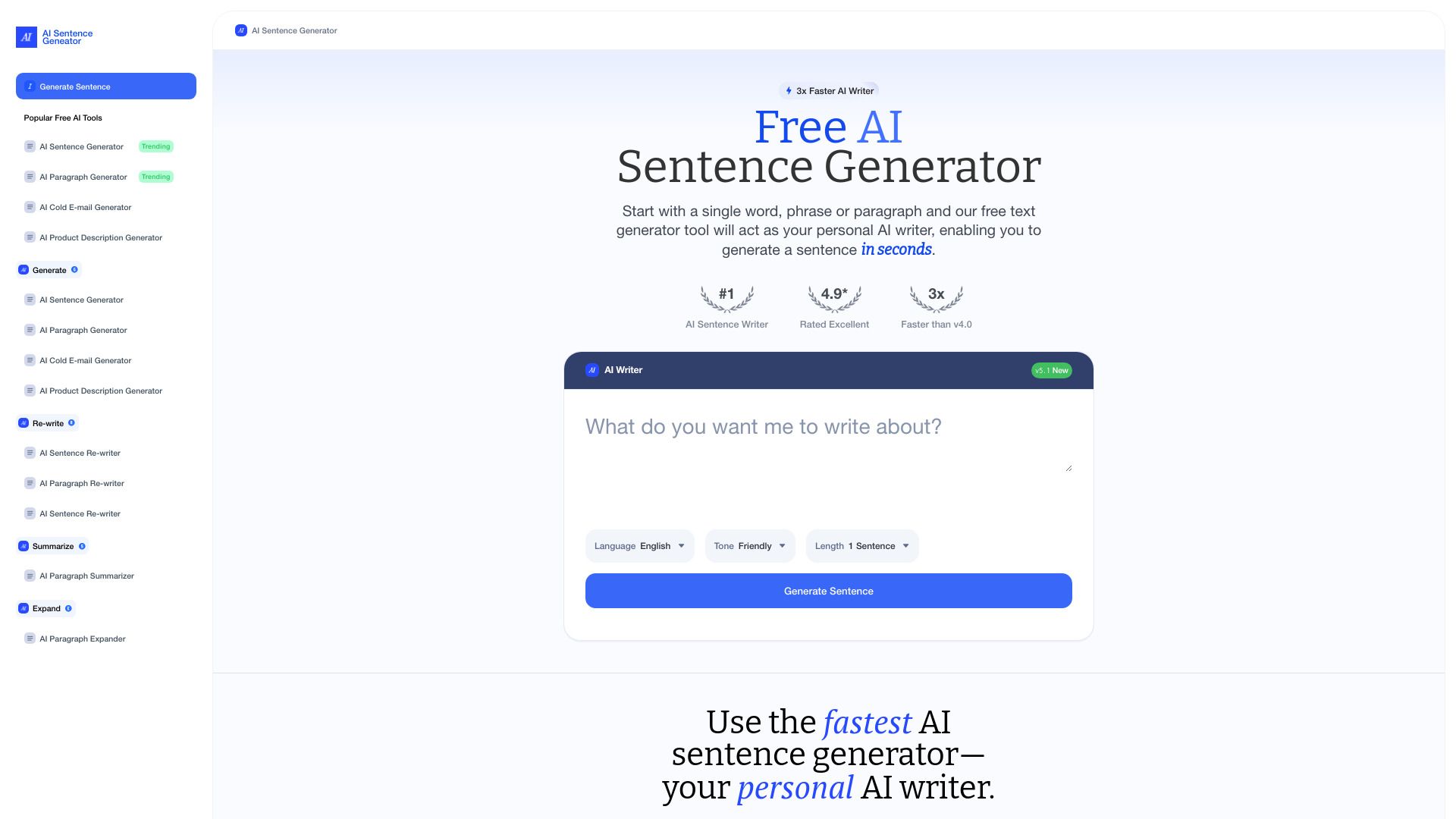 AI Sentence Generator image
