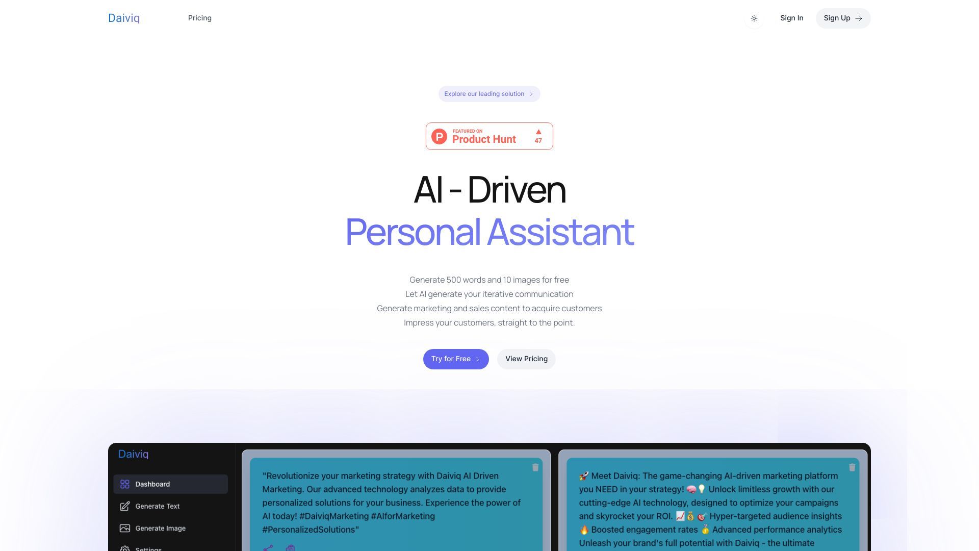 Daiviq - AI-Driven Marketing image