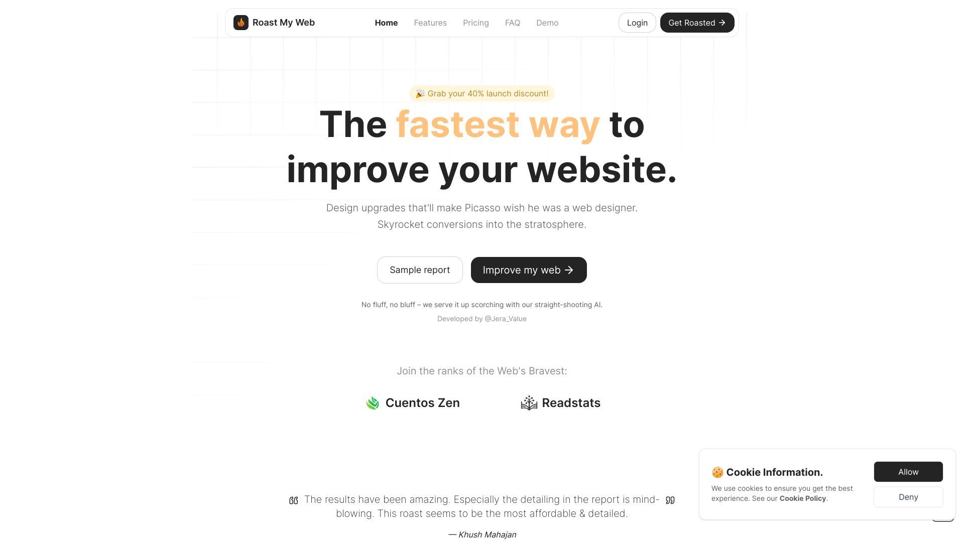 Roast My Web image