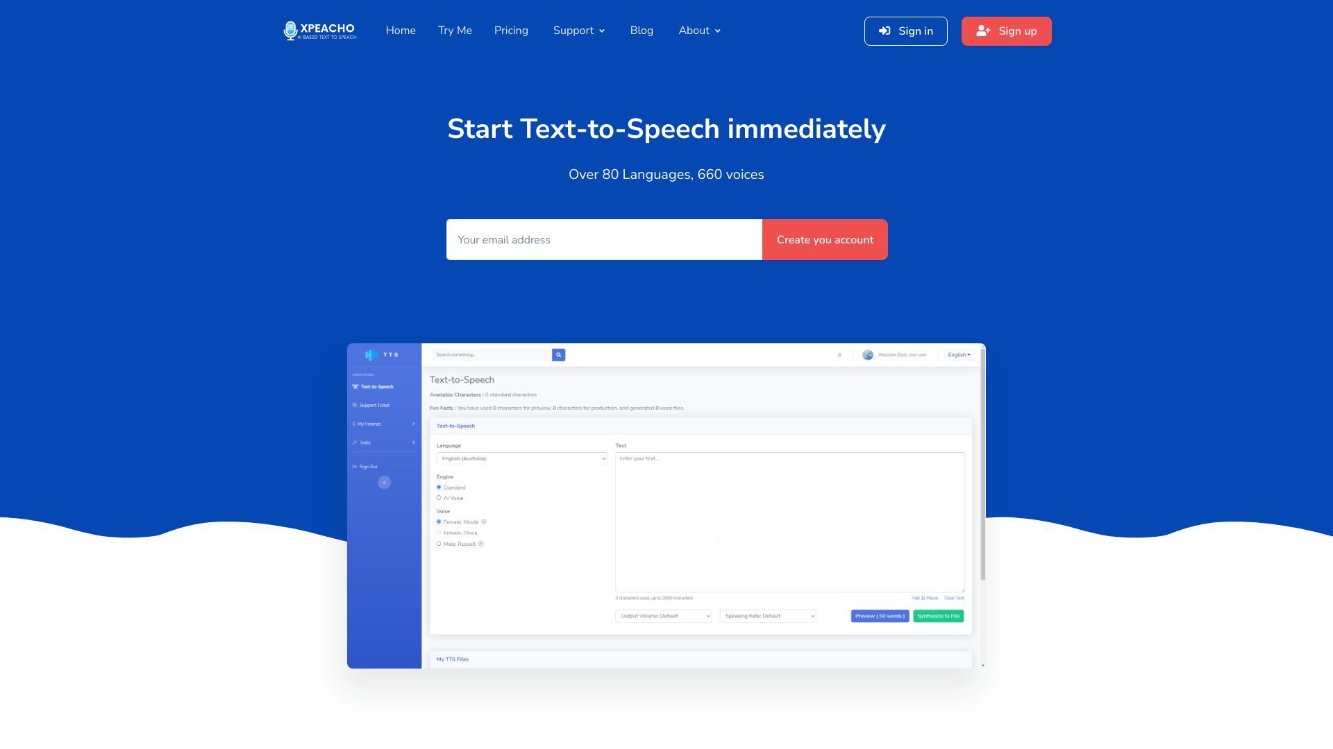 Xpeacho Best AI-Based Text To Speech image