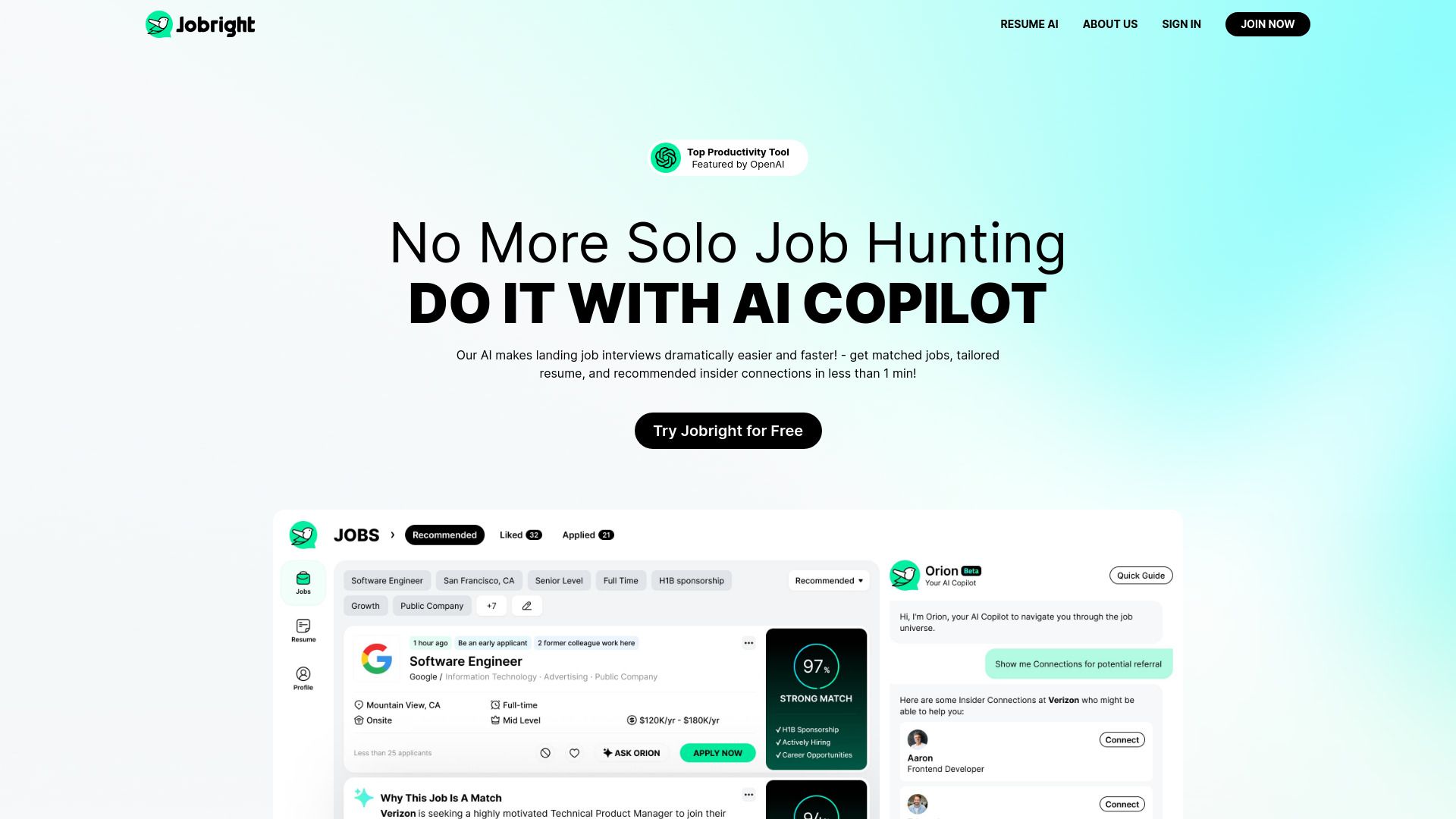 Jobright: Your AI Job Search Copilot image