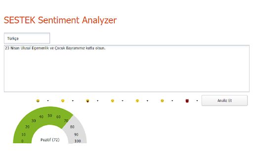 SESTEK Sentiment Analyzer image