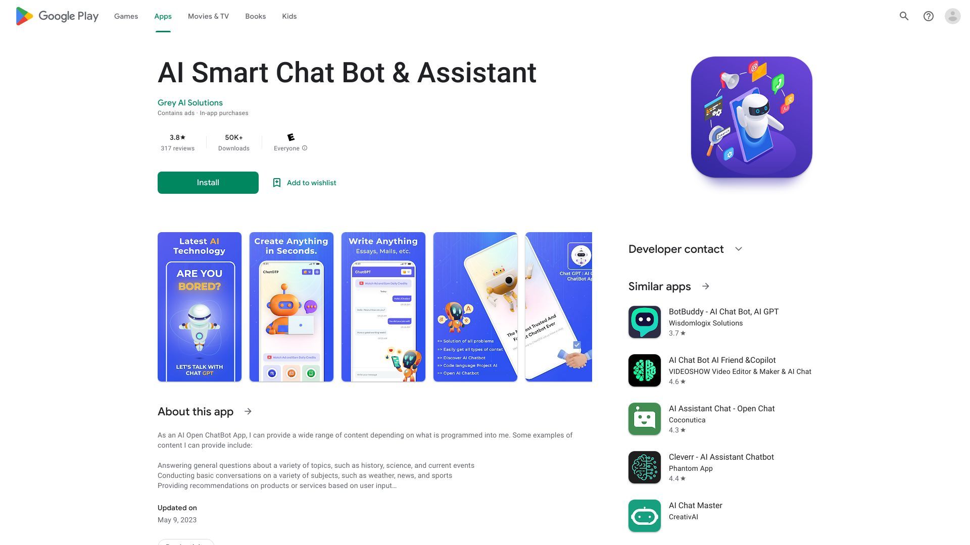 AI Smart Chat Bot & Assistant App image