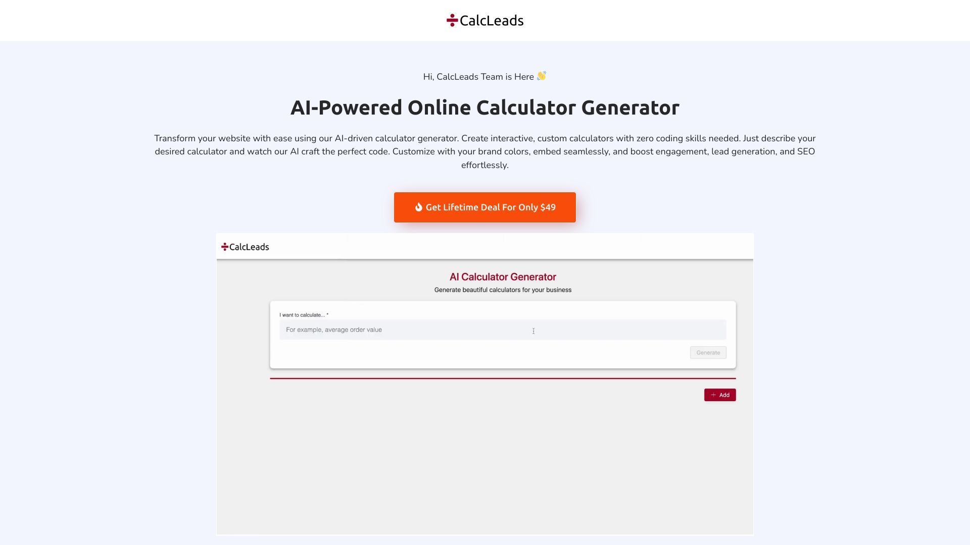 AI Interactive Calculators Generator image