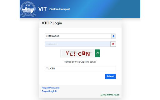 Vtop Captcha Solver image