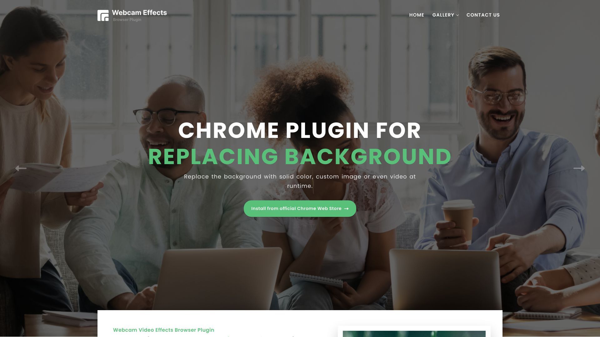 Webcam Effects Chrome Plugin image