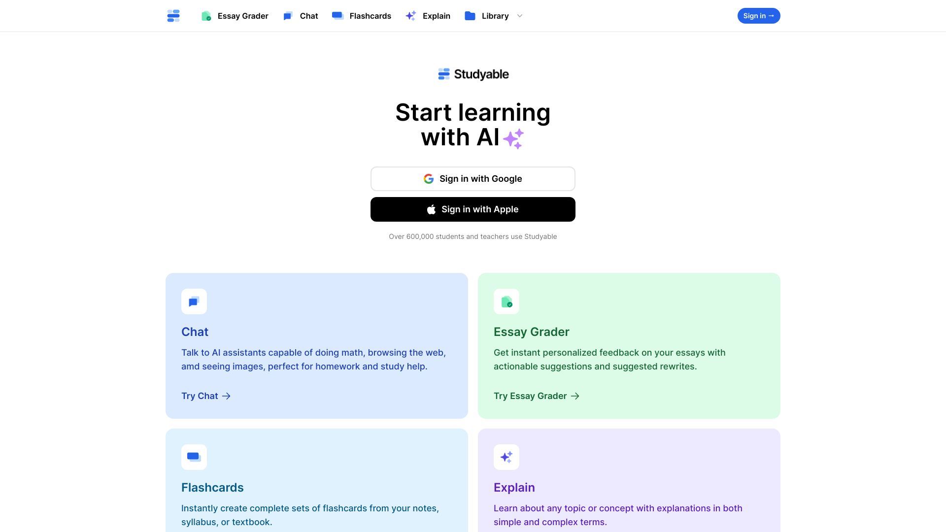 Studyable - AI Learning Tools & Flash Cards image