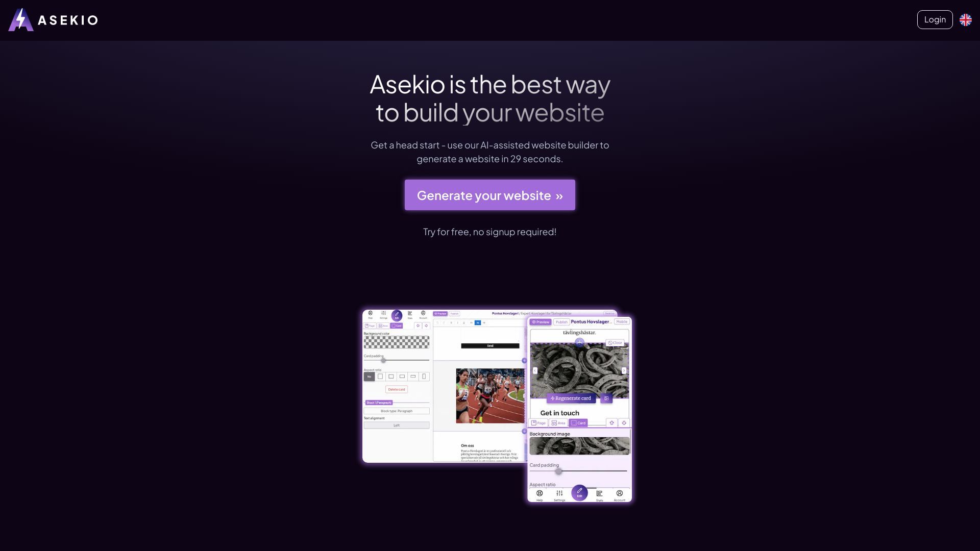 Asekio - AI Website Builder image