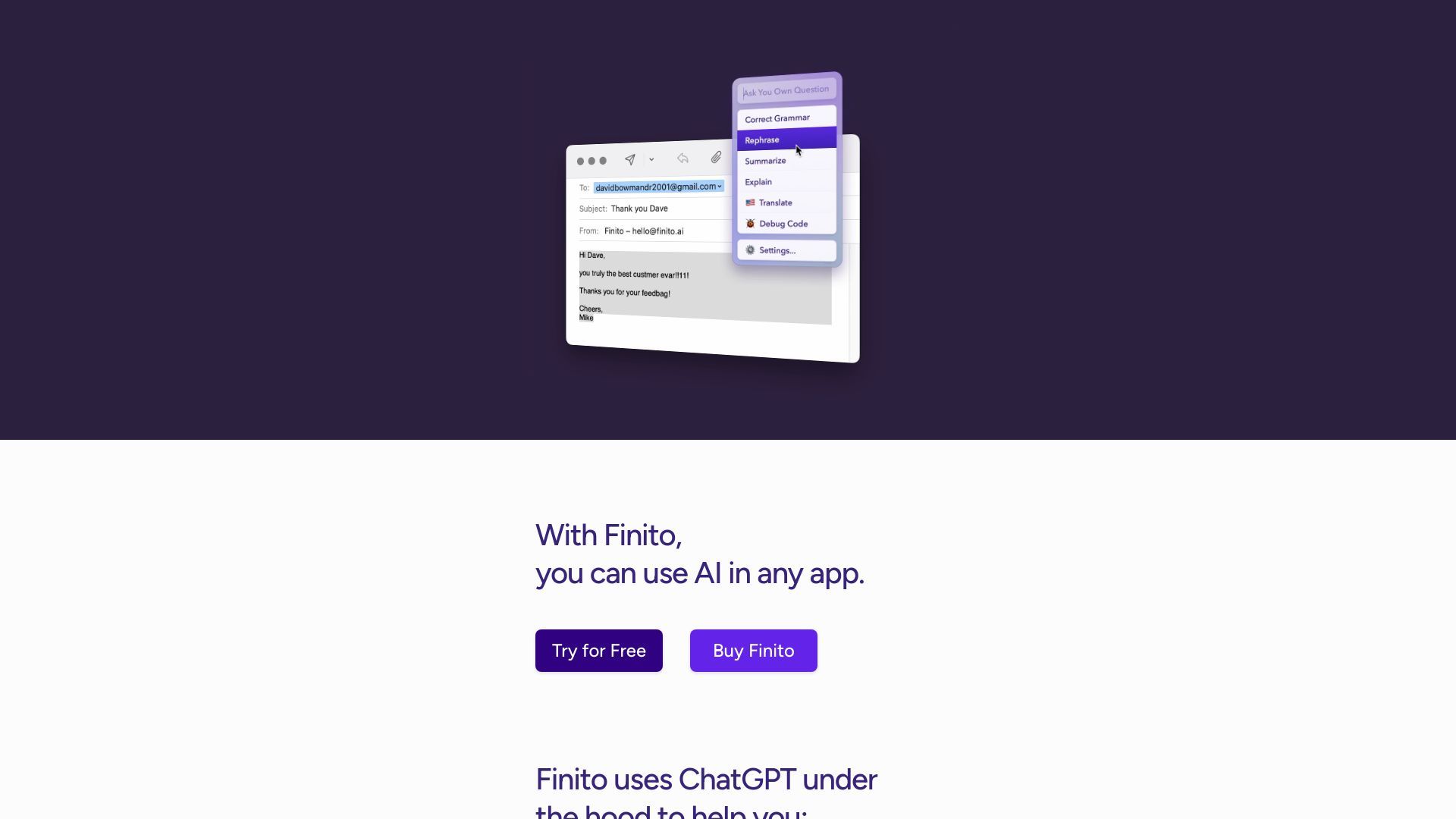 Finito AI image