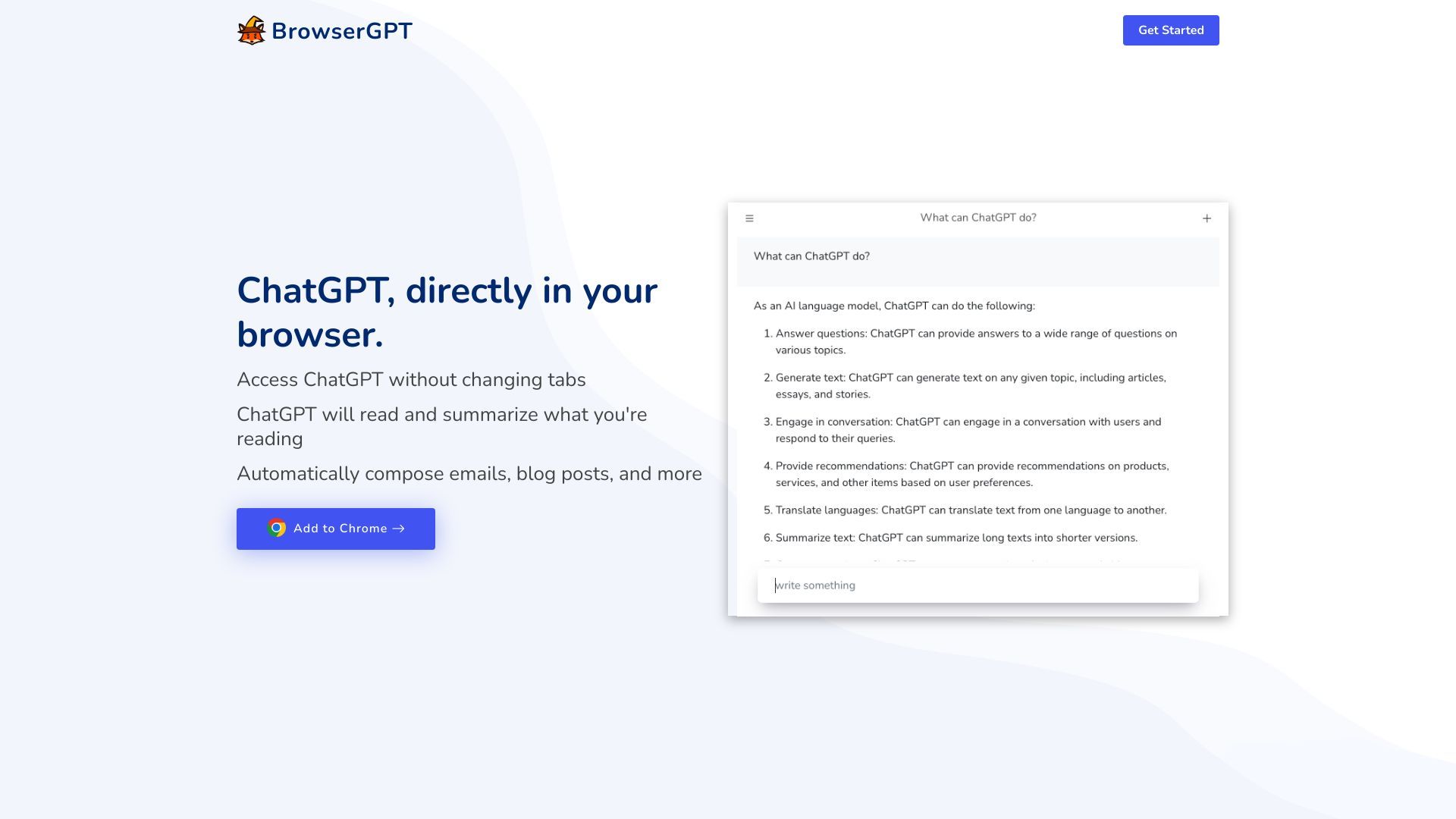 BrowserGPT - Chrome Extension for ChatGPT in your Browser image