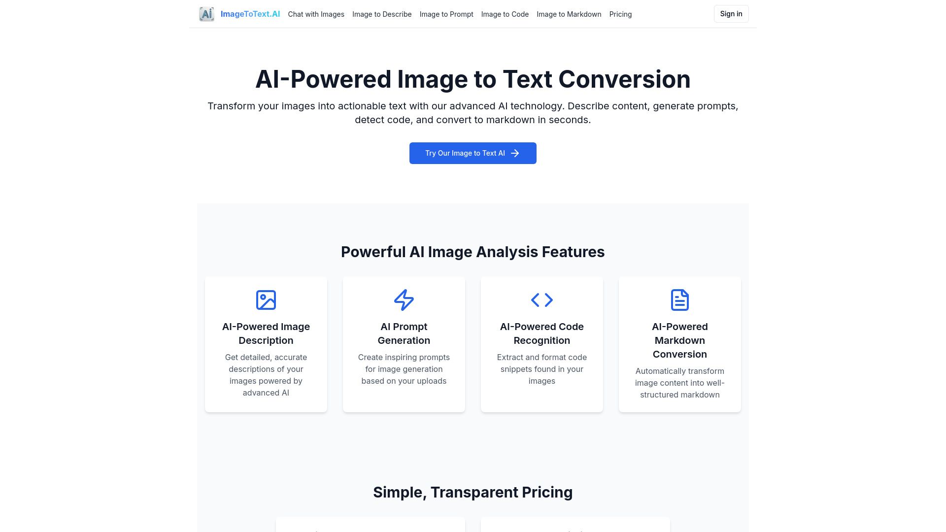 ImageToText.AI image