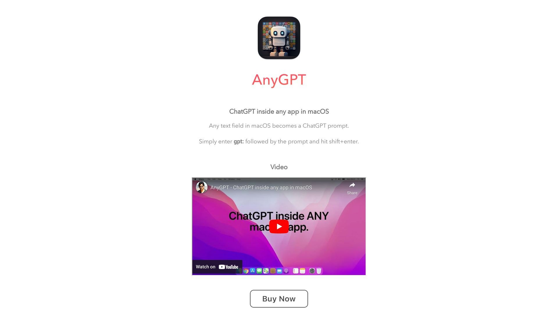 AnyGPT - ChatGPT inside any app in macOS image