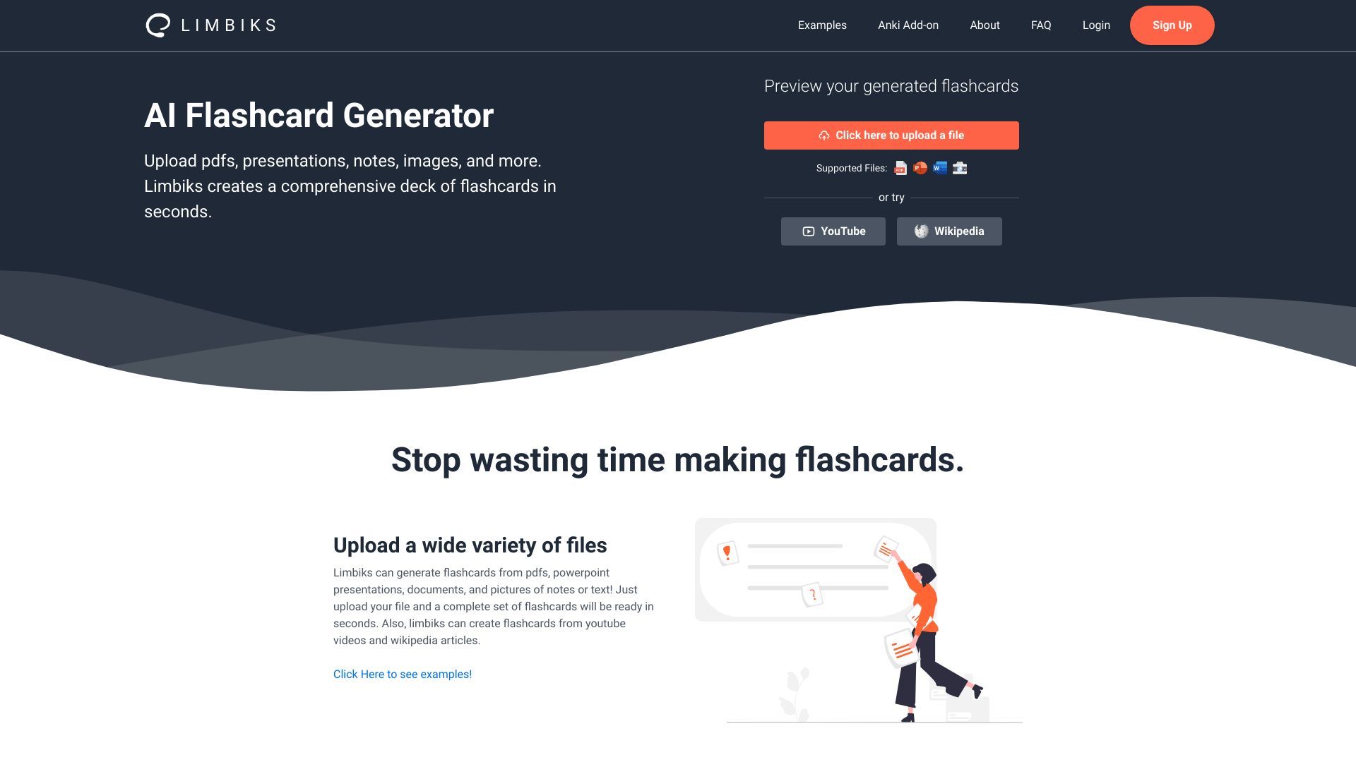 Limbiks - AI Flashcard Generator image