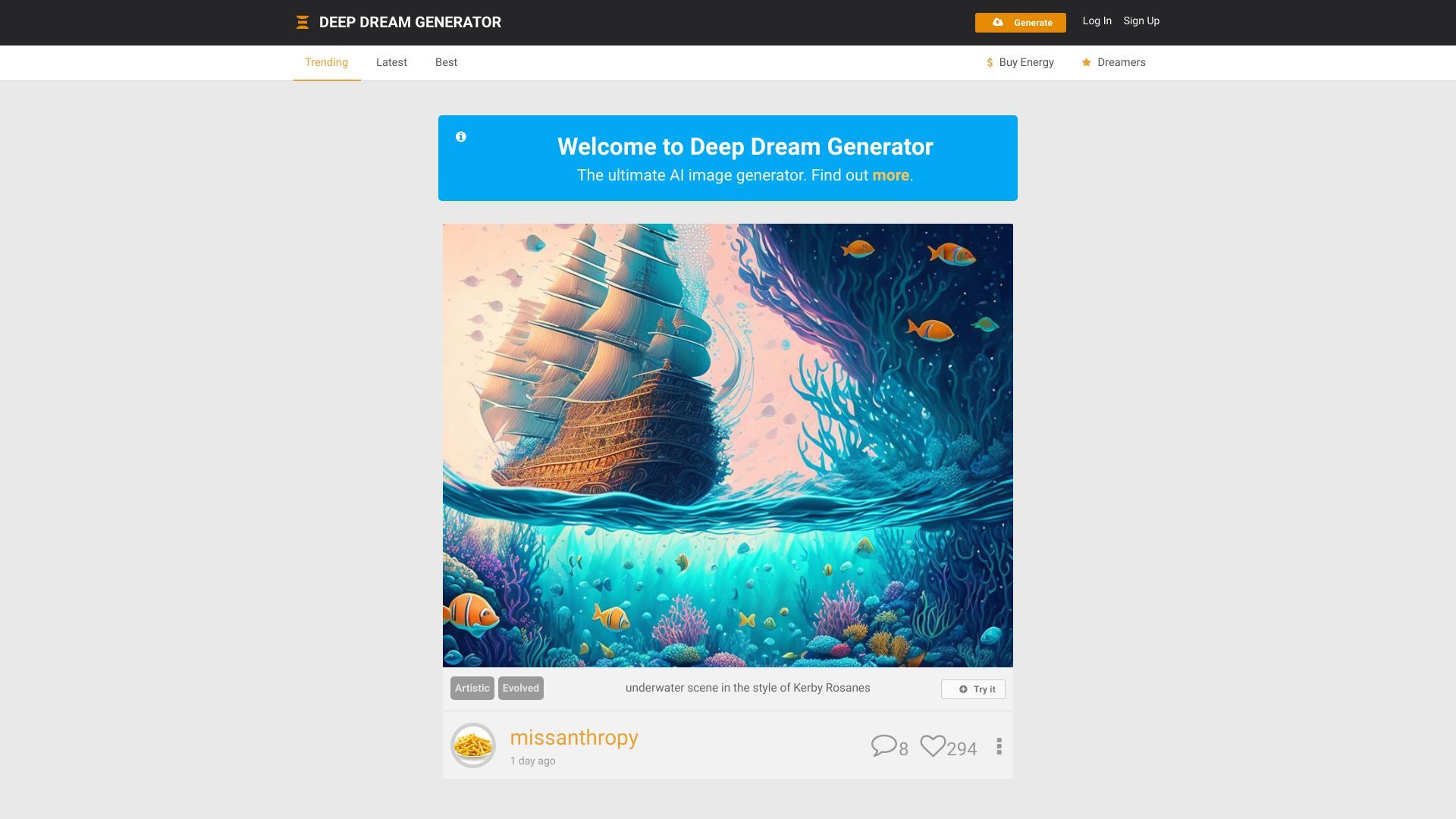 Deep Dream Generator image