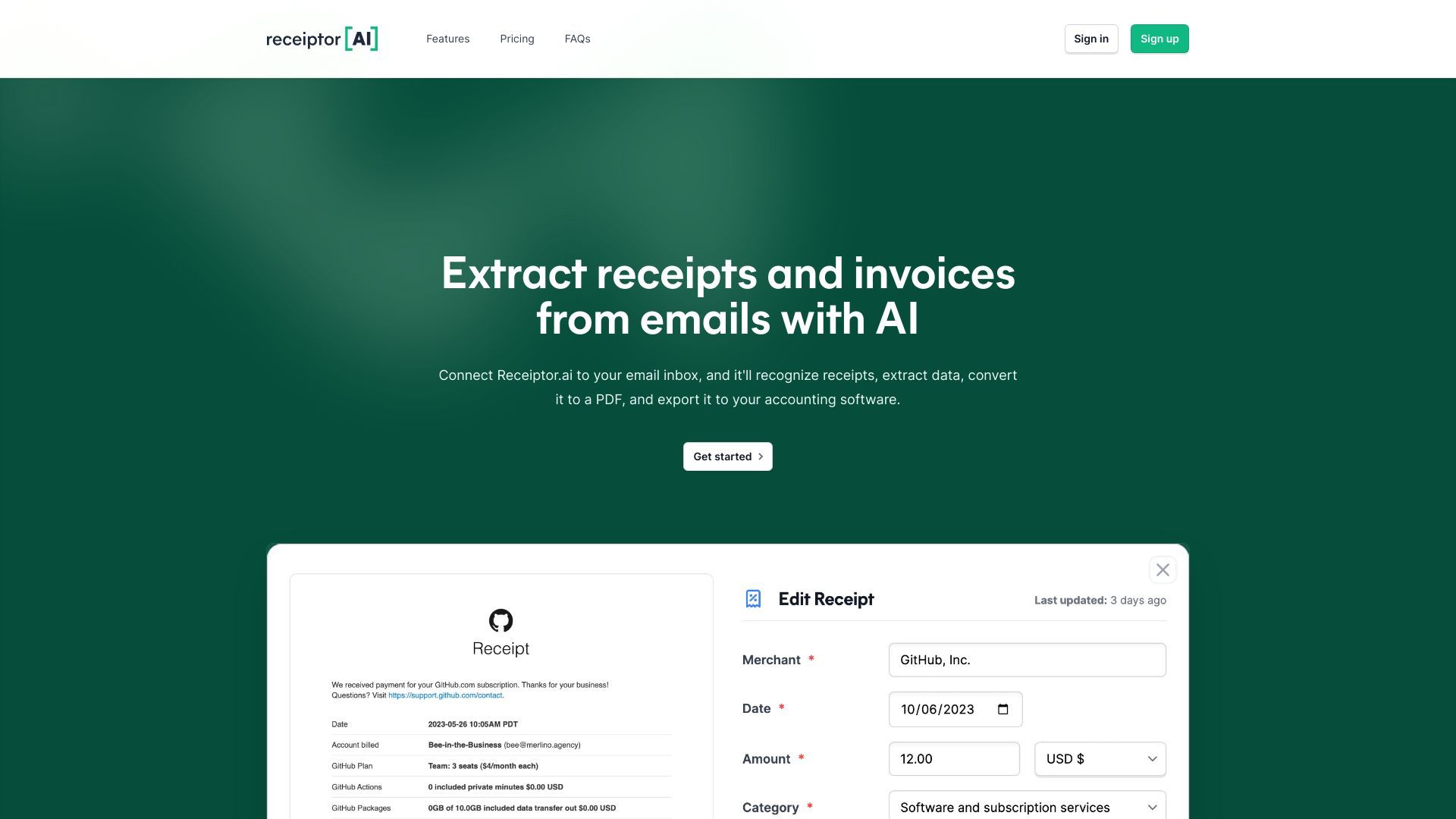 Receiptor AI image