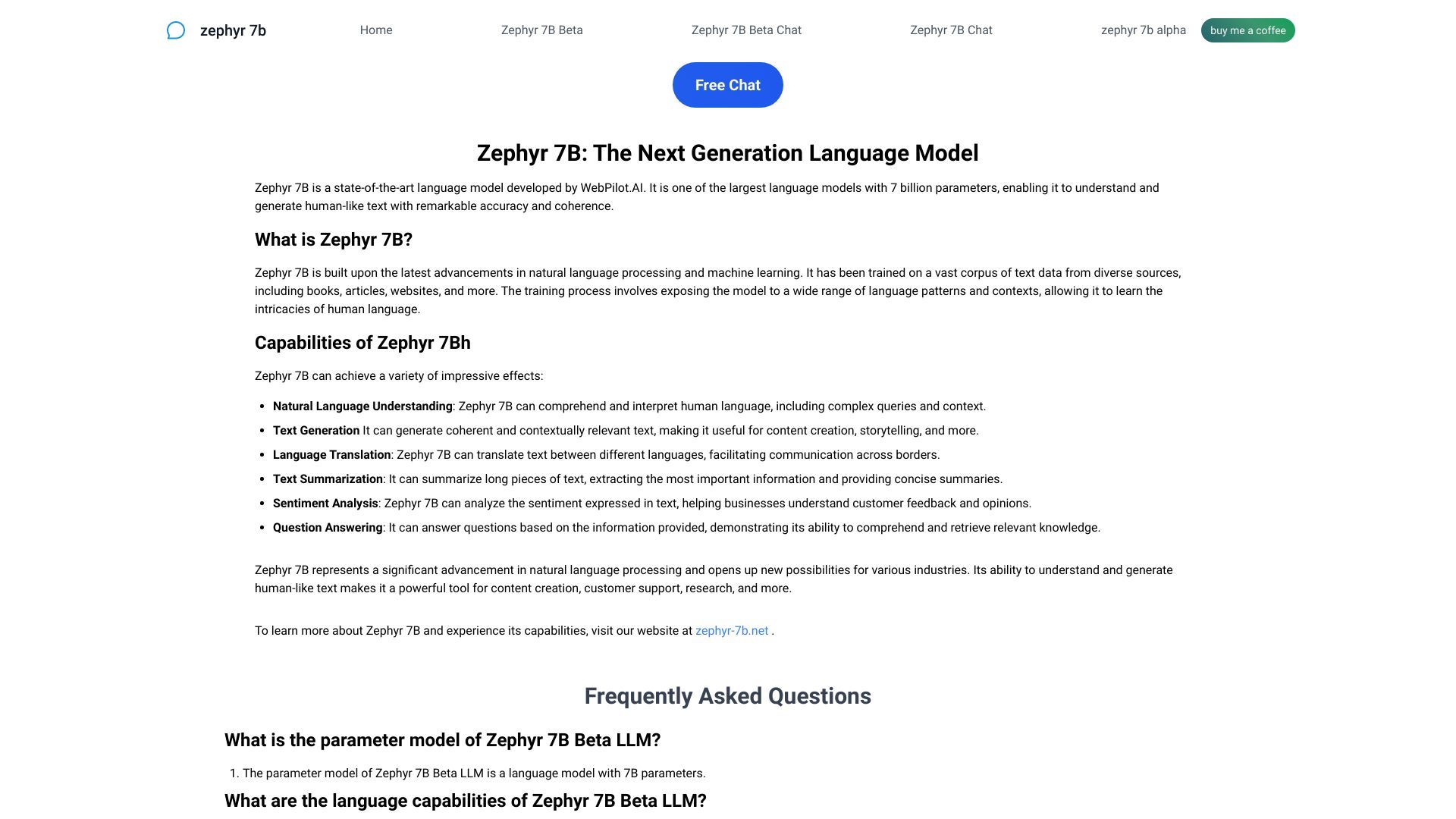 Zephyr 7B Alpha Chat image