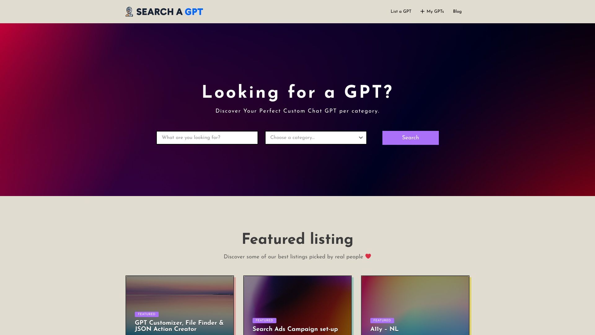 Search a GPT image