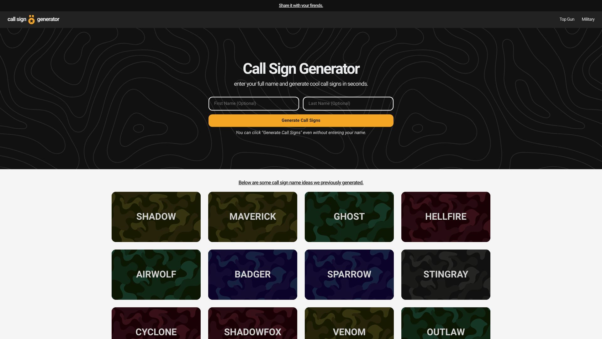 Call Sign Generator image