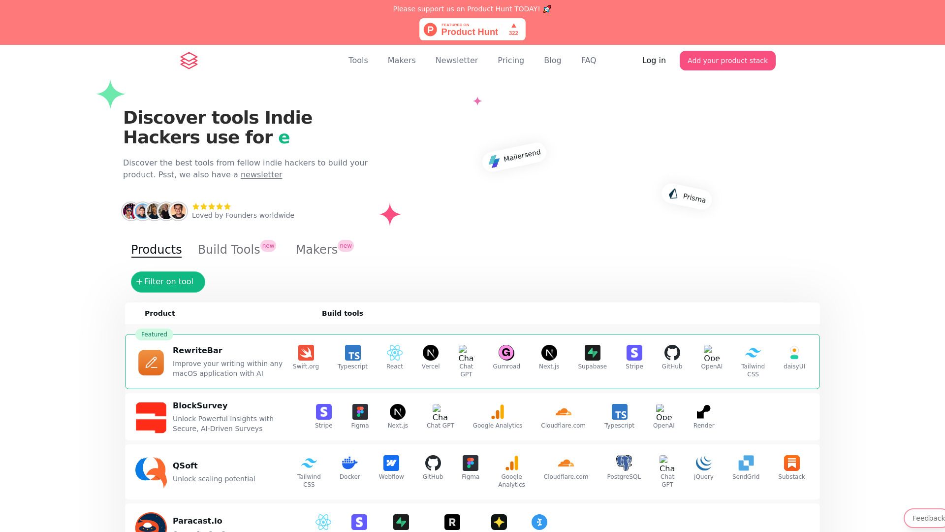 Indie Hacker Stacks image
