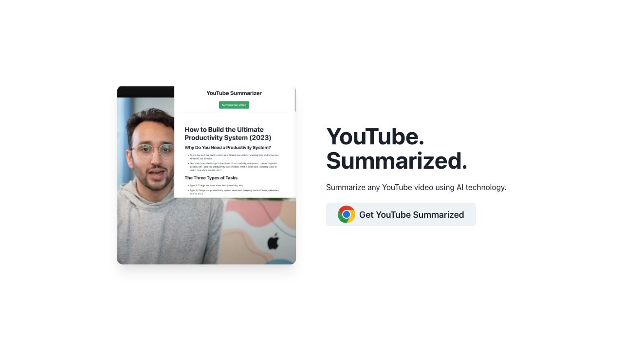 YouTube Summarized image