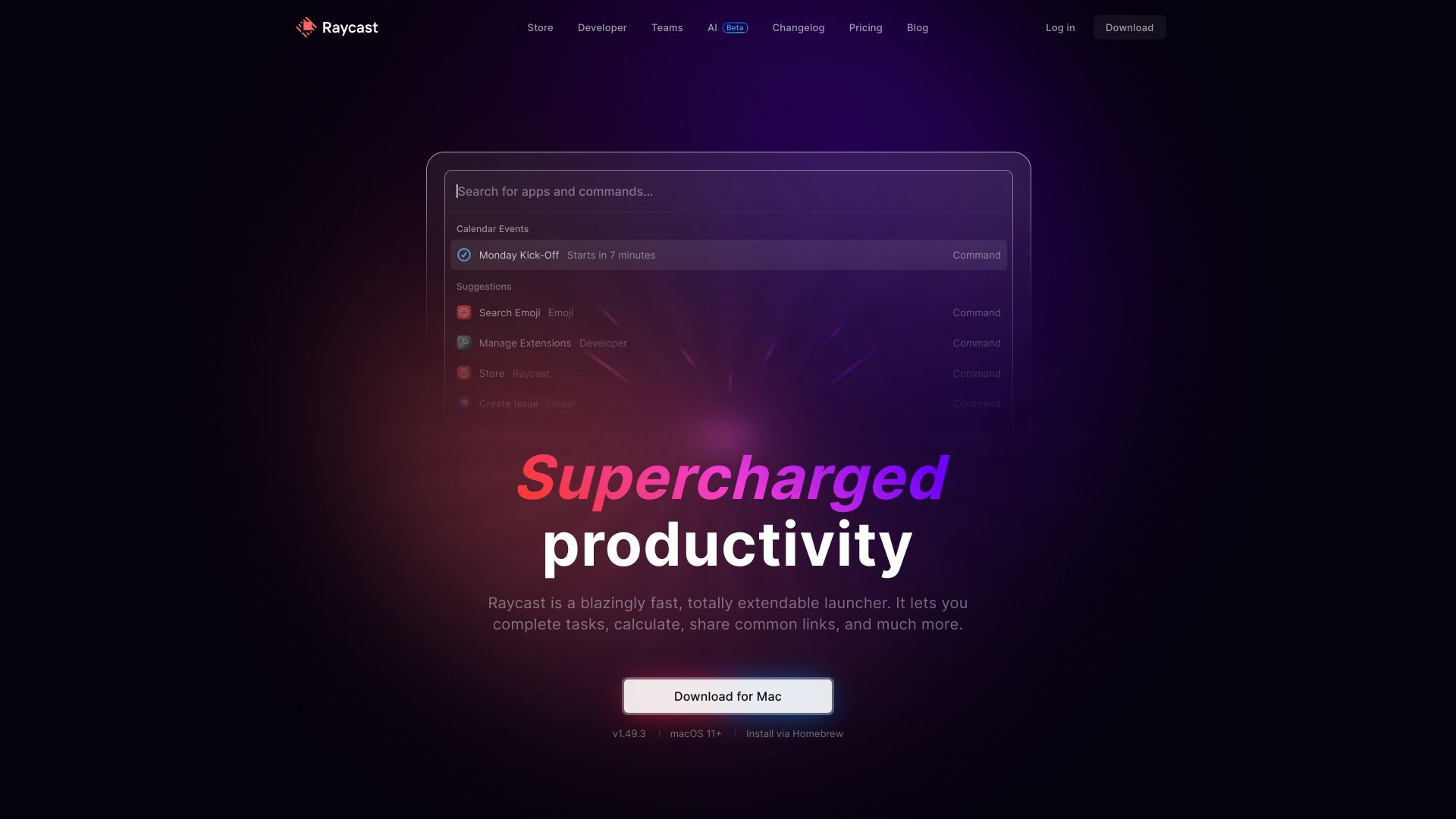 Raycast image