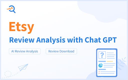 Etsy AI Review Analysis & Download Tool image