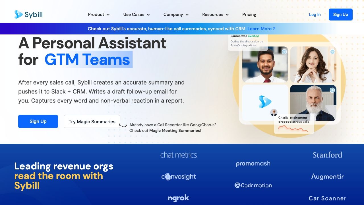 Sybill: The AI Personal Assistant for Sales Teams image