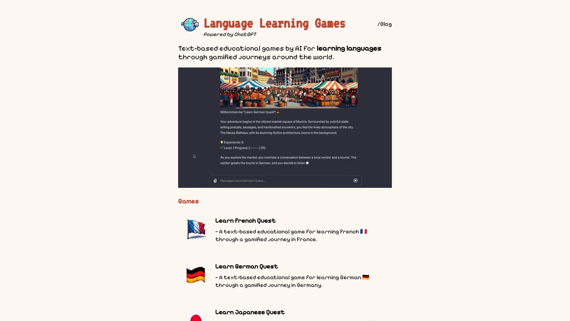 Language Learning Games by AI image