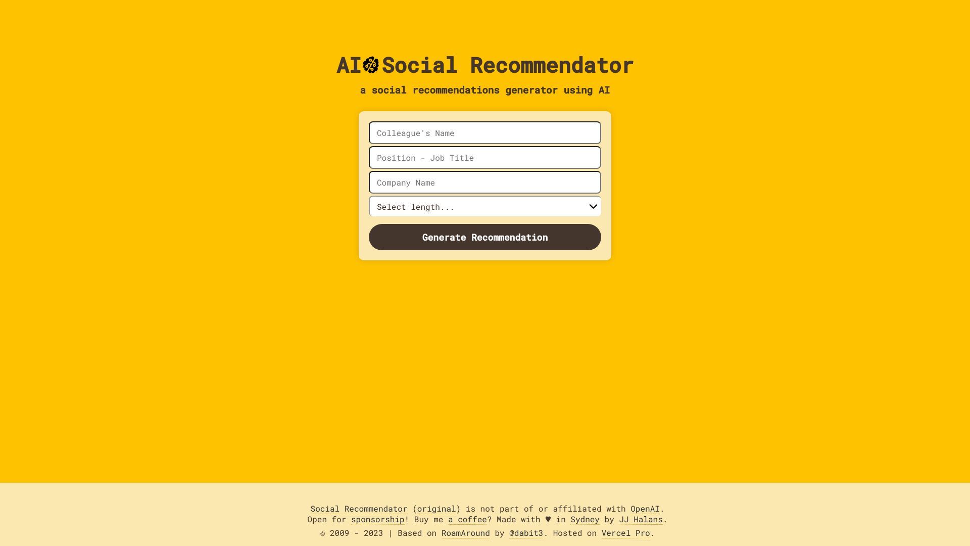 AI Social Recommendator image