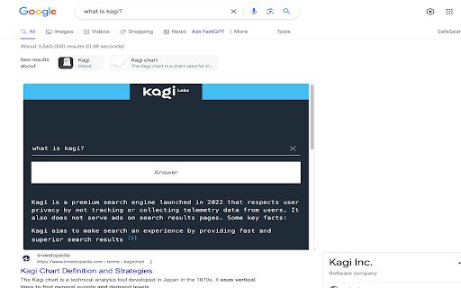 Kagi's FastGPT image