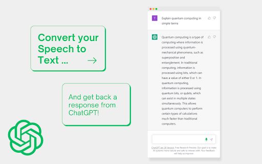 ChatGPT Speech-to-Text Extension image