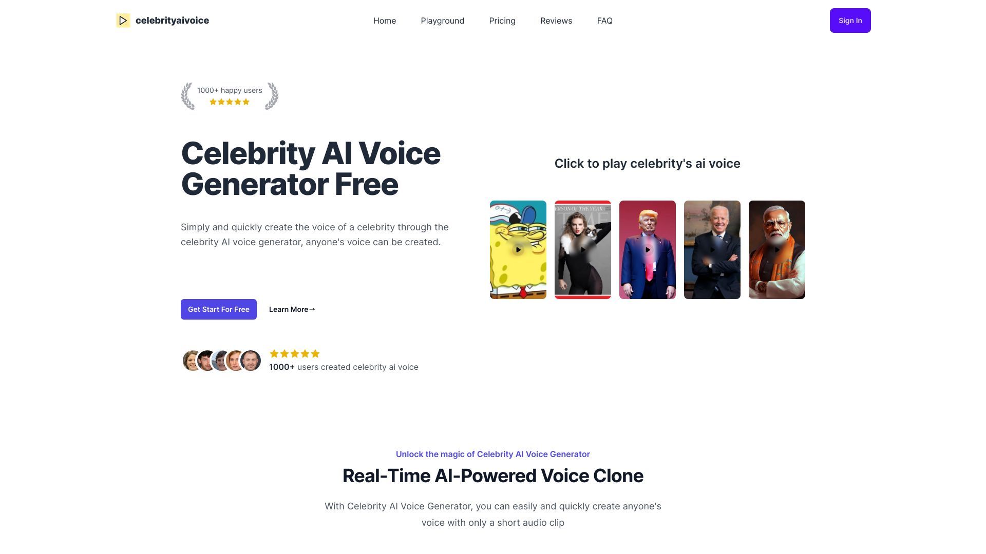 Celebrity AI Voice Generator image