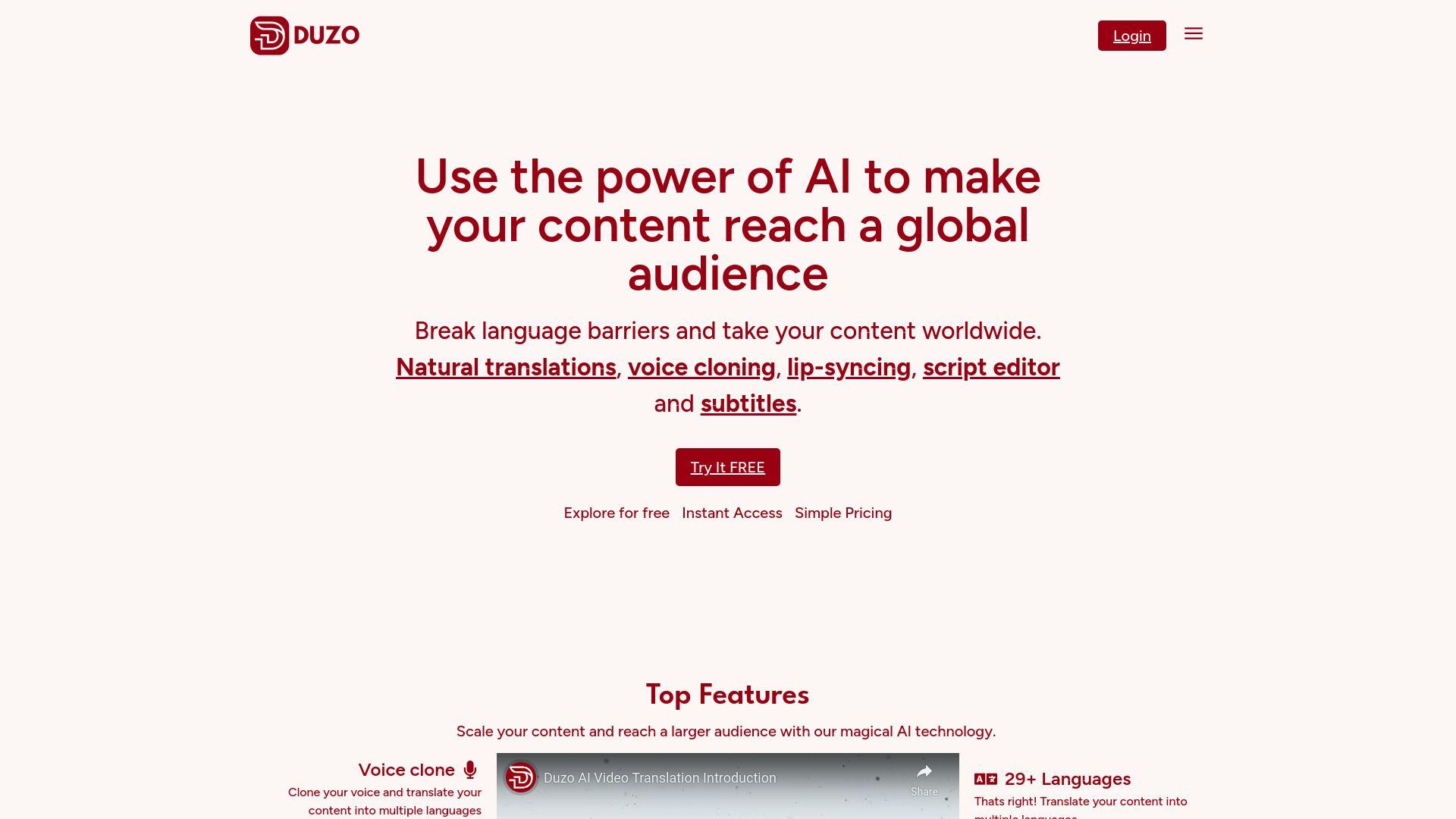 Duzo AI Video Translations image