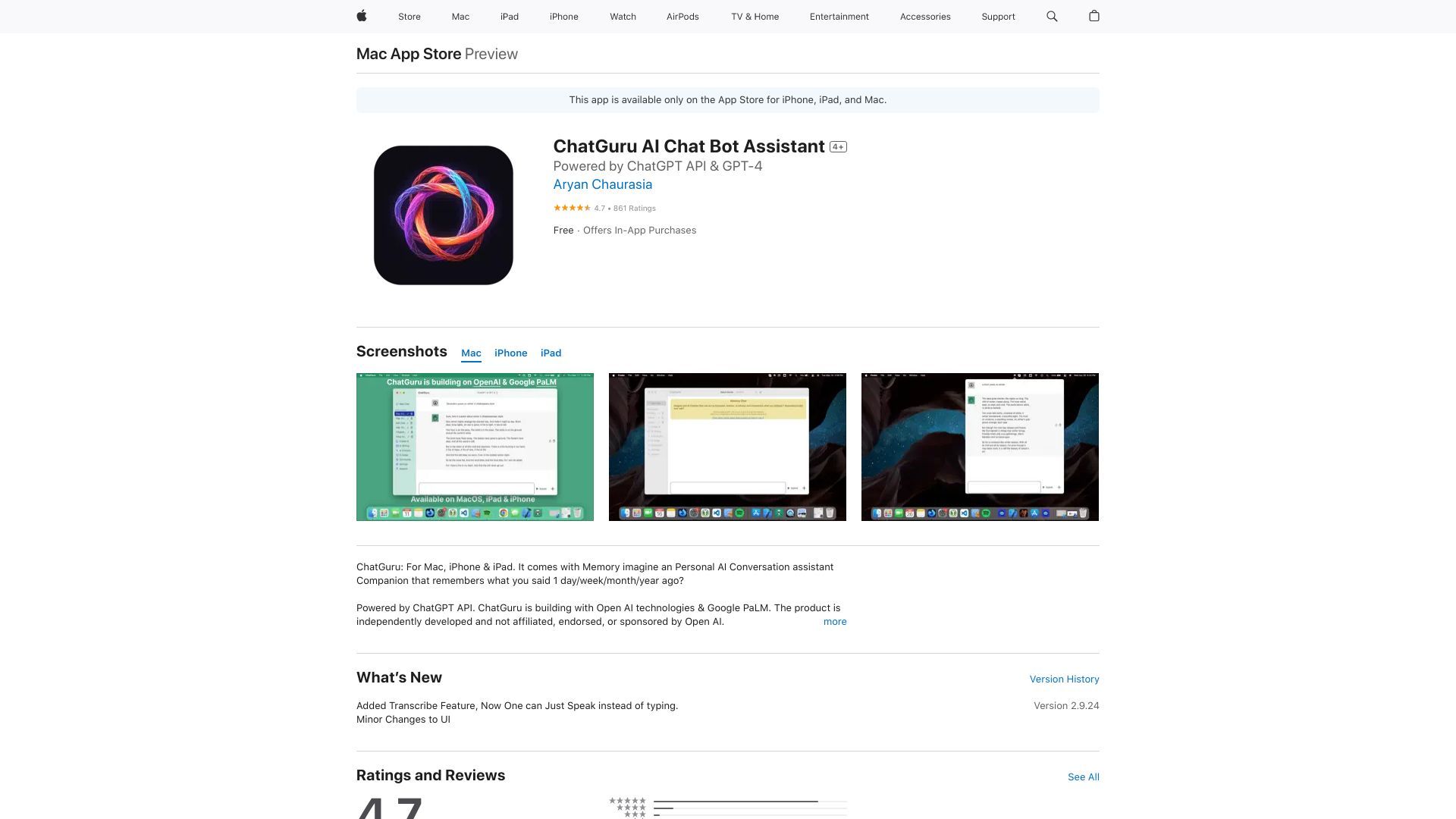 ChatGPT Compatible App image