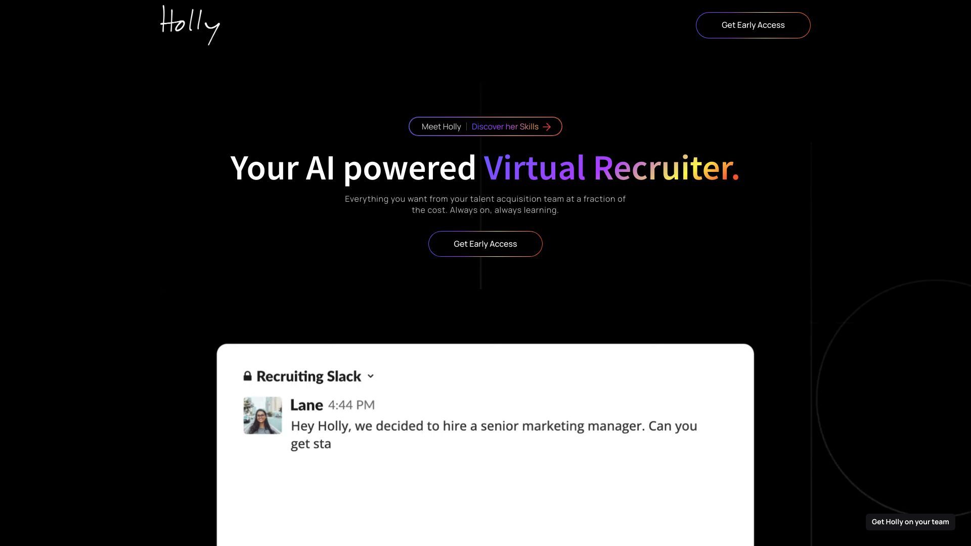 Holly - Your AI powered Virtual Recruiter image