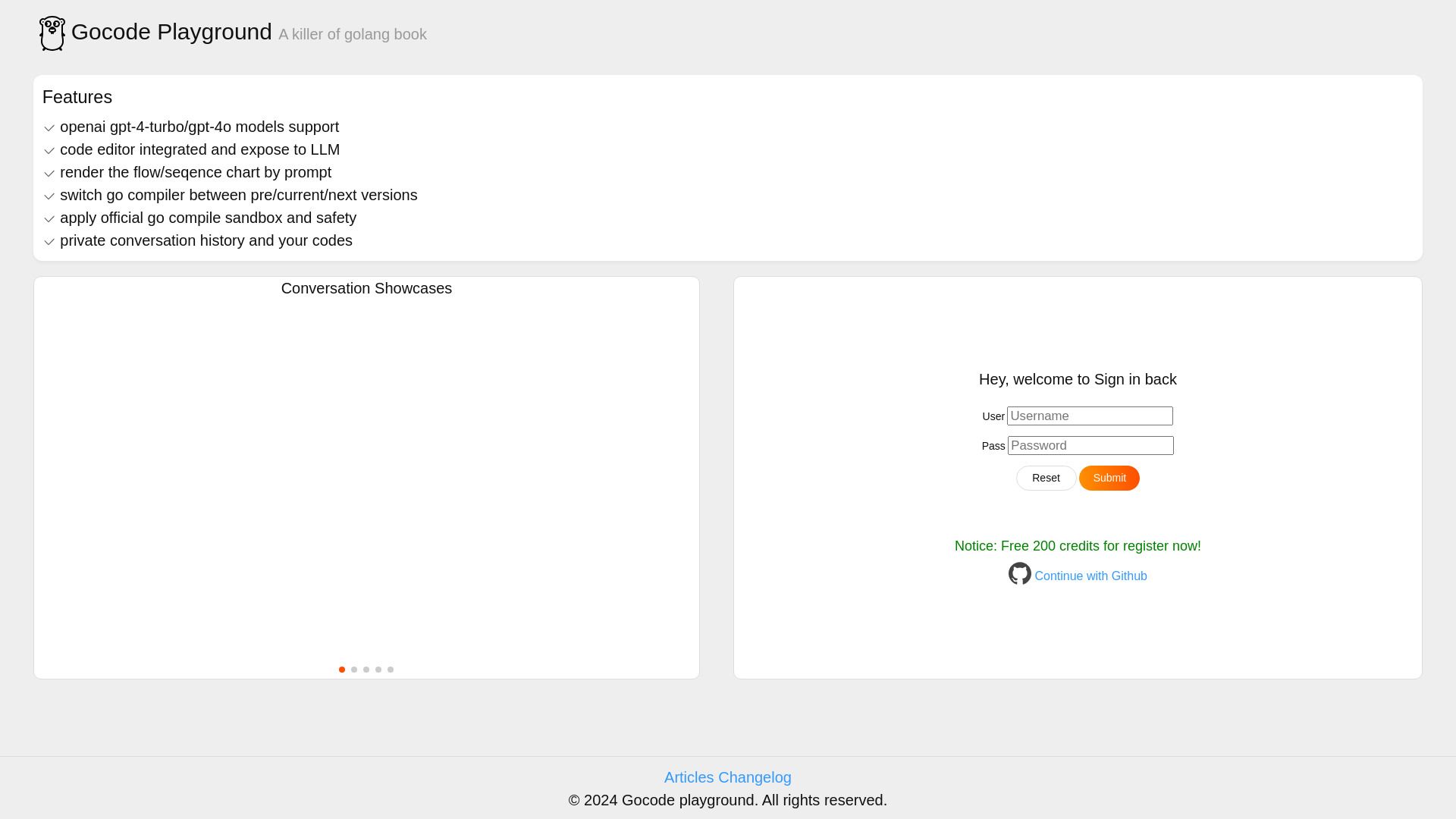 Gocode playground image